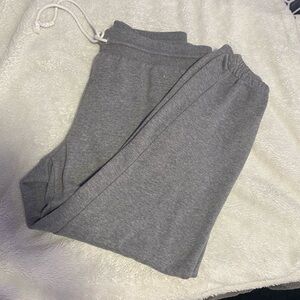 Gray sweatpants jogger shape